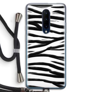 Zebra pattern: OnePlus 7 Pro Transparant Hoesje met koord