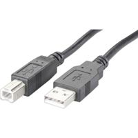 Renkforce 975107 USB-kabel USB-A stekker, USB-B stekker 0.50 m Zwart