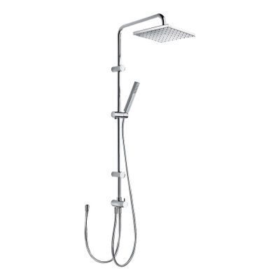 Tres Selection glijstang set met regendouche 111 cm rond chroom