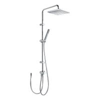 Tres Selection glijstang set met regendouche 111 cm rond chroom