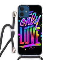 Only Love: iPhone 12 Transparant Hoesje met koord