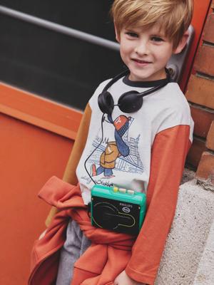 T-shirt met lange mouwen en colourblock voor jongens meerkleurig