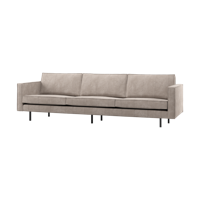 WOOOD Rodeo 3-zits bank ribstof Donkerzand