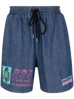 Pas de Mer short Athletics en jean - Bleu