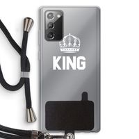 King zwart: Samsung Galaxy Note 20 / Note 20 5G Transparant Hoesje met koord