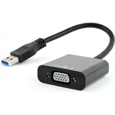 Gembird AB-U3M-VGAF-01 USB 3.0 VGA DB15F Zwart kabeladapter/verloopstukje