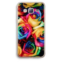 Neon bloemen: Samsung Galaxy J3 (2016) Transparant Hoesje