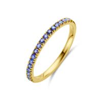 14K Geelgouden Ring met Saffier Geboortesteen - September - 1.5mm 14K Geelgouden Ring met Saffier Geboortesteen - September - 1.5mm