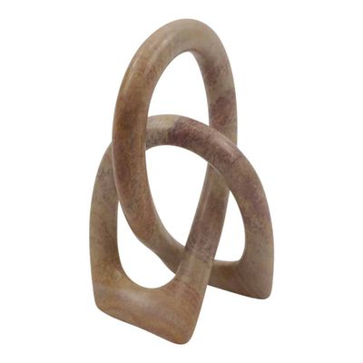Zeepsteen Beeldje Eindeloze Knoop Wit (Medium)