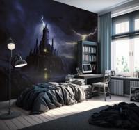 Donker kasteel en storm Disney fotobehang