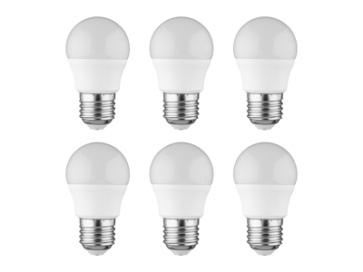 LIVARNO home 6 LED-lampen (E27, bol)