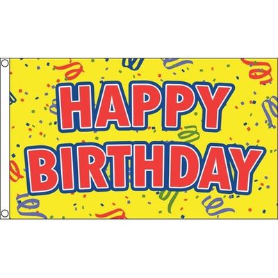Happy Birthday verjaardag feest vlag 90 x 150 cm