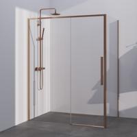 BRAUER Season douchecabine model B met schuifdeur helder glas 140x100x200 omkeerbaar incl. glascoating Season-Koper