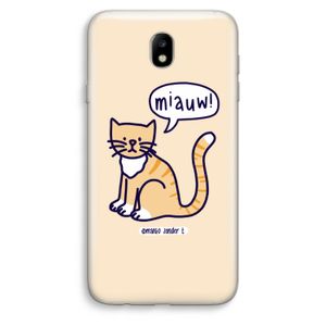 Miauw: Samsung Galaxy J7 (2017) Transparant Hoesje