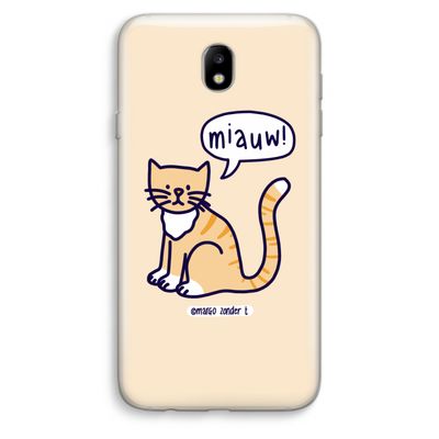 Miauw: Samsung Galaxy J7 (2017) Transparant Hoesje