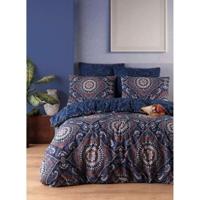 Beddengoedset - 1 dekbedovertrek 220 x 240 cm + 2 kussenslopen 60 x 60 cm - 65% katoen, 35% polyester - Blauw