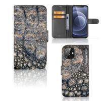 iPhone 12 | 12 Pro (6.1") | Telefoonhoesje | Met pasjeshouder | Krokodillenprint
