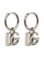 Dolce & Gabbana boucles d'oreilles à plaque logo - Argent - thumbnail