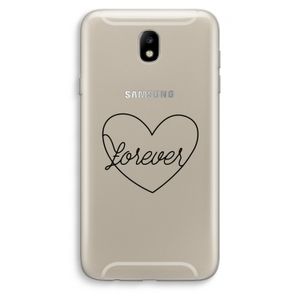 Forever heart black: Samsung Galaxy J7 (2017) Transparant Hoesje