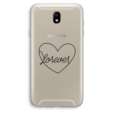 Forever heart black: Samsung Galaxy J7 (2017) Transparant Hoesje