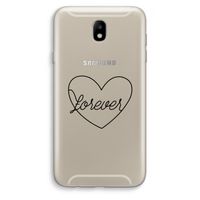 Forever heart black: Samsung Galaxy J7 (2017) Transparant Hoesje