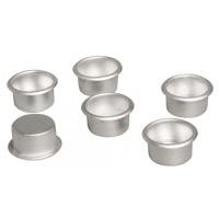 6x metalen dinerskaars houders - decoratie - bloemstukje - kerststukje - Dia 22 mm
