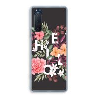 Hello in flowers: Sony Xperia 5 II Transparant Hoesje
