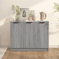 Dressoir 90,5x30x70 cm bewerkt hout grijs sonoma eikenkleurig - thumbnail