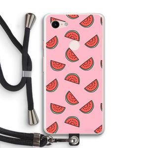 Watermeloen: Pixel 3 XL Transparant Hoesje met koord