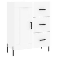 The Living Store Dressoir Klassiek Wit - 69.5 x 34 x 90 cm - Duurzaam hout/metaal - thumbnail