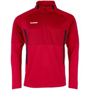 Hummel 108011 Authentic 1/4 Zip Top - Red-Black - XL