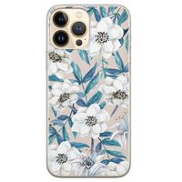 iPhone 13 Pro Max siliconen hoesje - Touch of flowers