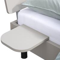 2e Halve Prijs Leen Bakker - Bedplankje Nova - Kiezelkleur - 2 Stuks - Spaanplaat - Beige#Taupe - 30x2.2x29.8 Cm