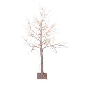 Verlichte figuren witte lichtboom/metalen boom/berkenboom met 120 led lichtjes 130 cm   -