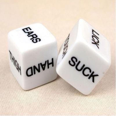 2 stuks Funny Sex Dice humor Party gokken spelletjes voor volwassenen Sex Toys balk (wit)