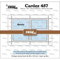 Crealies • rechthoekig postzegelvel quinty met 4 rechthoeken