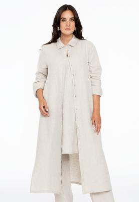 Yoek Lange blouse | Licht Bruin | Maat 58/60