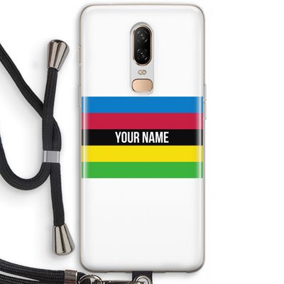 WK Wielrennen: OnePlus 6 Transparant Hoesje met koord