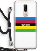 WK Wielrennen: OnePlus 6 Transparant Hoesje met koord
