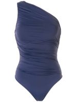 Brigitte one shoulder swimsuit - Bleu - thumbnail