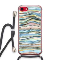 Watercolor Agate: iPhone SE 2020 Transparant Hoesje met koord