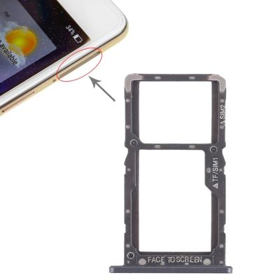SIM-kaarthouder + SIM-kaarthouder / Micro SD-kaart lade voor Xiaomi Pocophone F1 (zwart)