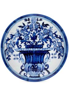 Dolce & Gabbana assiettes en porcelaine à fleurs - Bleu