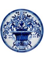 Dolce & Gabbana assiettes en porcelaine à fleurs - Bleu Dolce & Gabbana assiettes en porcelaine à fleurs - Bleu