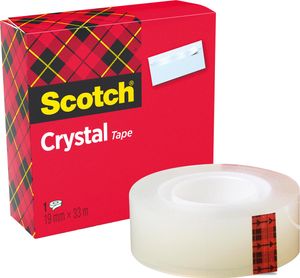 Scotch Plakband Crystal ft 19 mm x 33 m, doos met 1 rolletje