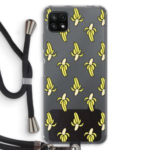 Bananas: Samsung Galaxy A22 5G Transparant Hoesje met koord