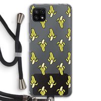 Bananas: Samsung Galaxy A22 5G Transparant Hoesje met koord