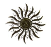 A METAL SUN WALL DECOR, SMALL