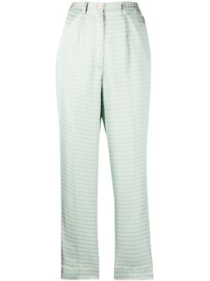 Forte Forte pantalon court à motif pied-de-poule - Vert