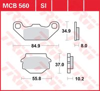 TRW Remblokken, en remschoenen voor de moto, MCB560SI Sinter offroad